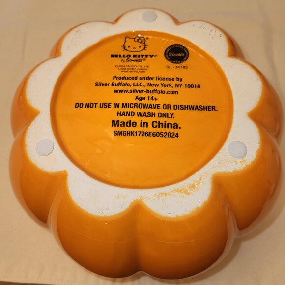 Hello Kitty Ceramic Pumpkin w/ Spooky Red Eye Bow Cookie Coffee Pod Jar - Picture 5 of 5